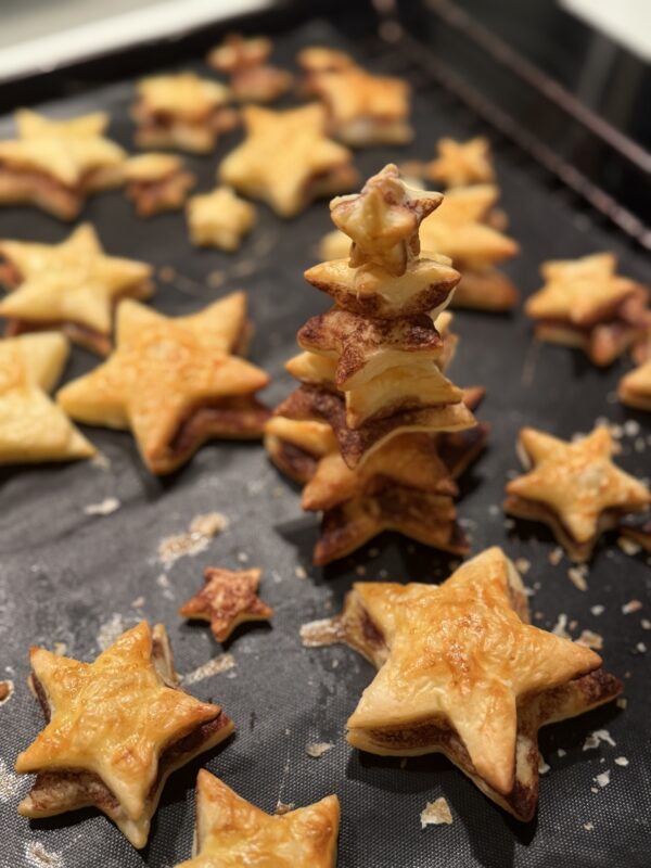 Sapin étoile feuilleté pâte à tartiner