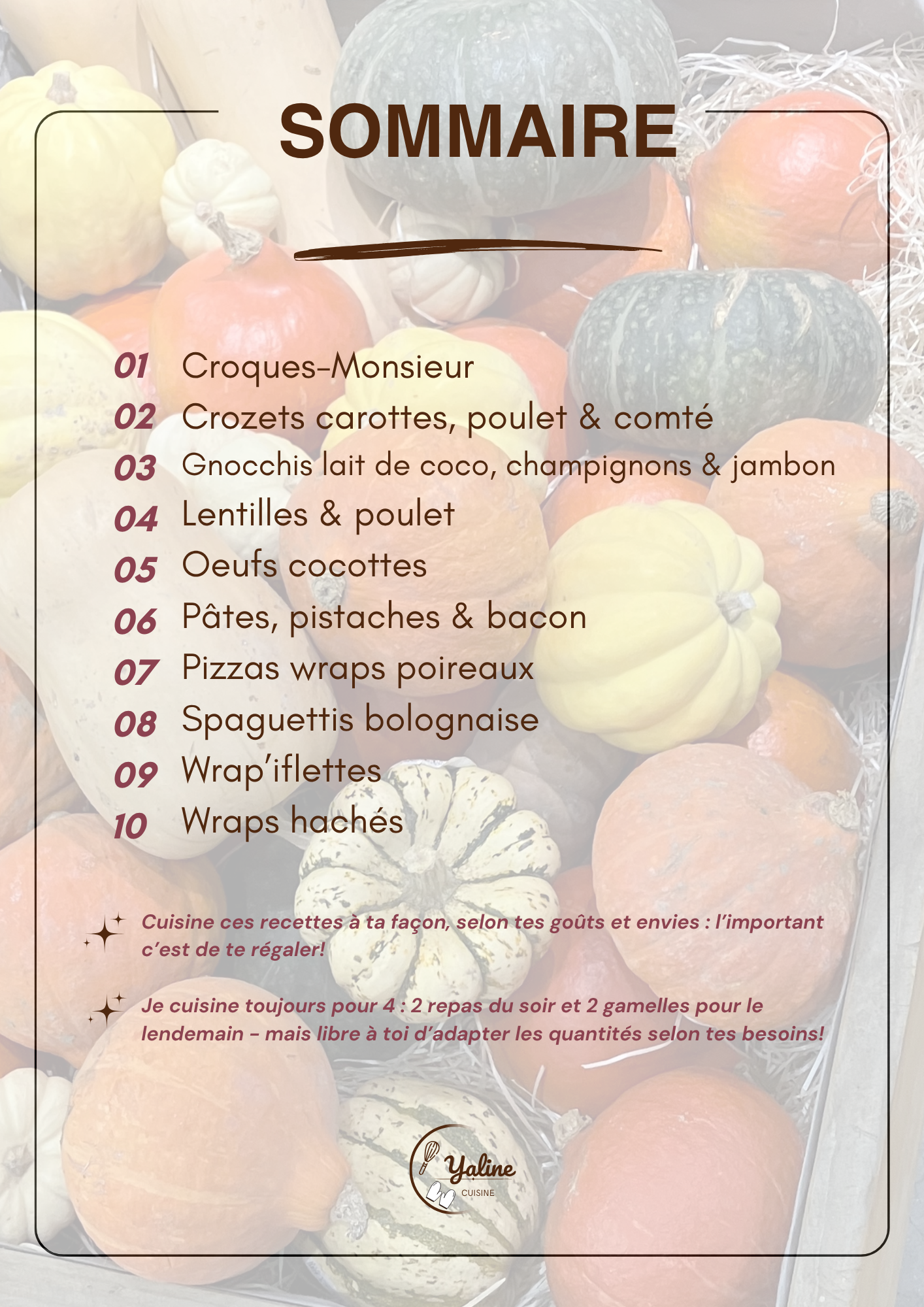 Sommaire 10 recettes express après le travail